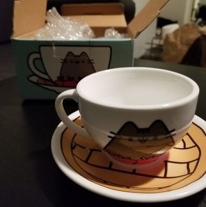 Pusheen cat teacup and saucer
